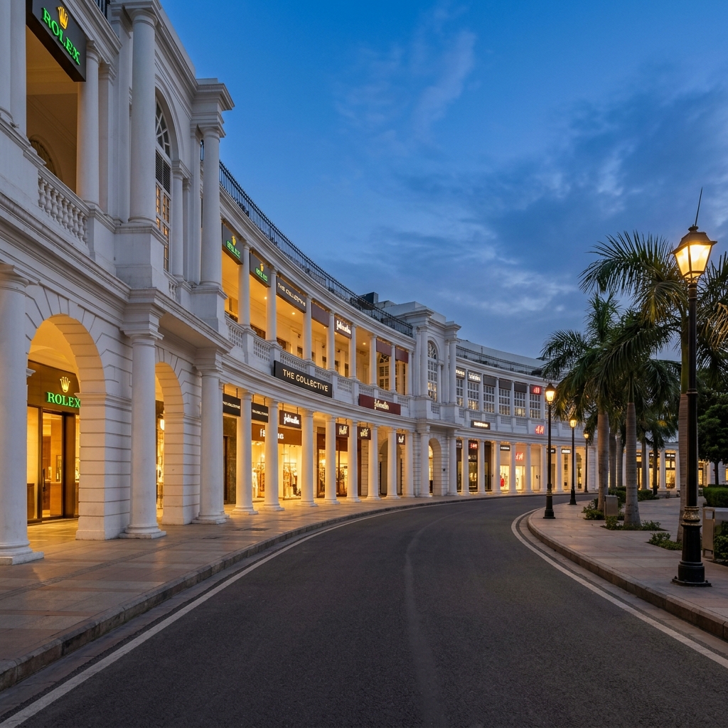 Street view of Connaught Place, New Delhi, Delhi